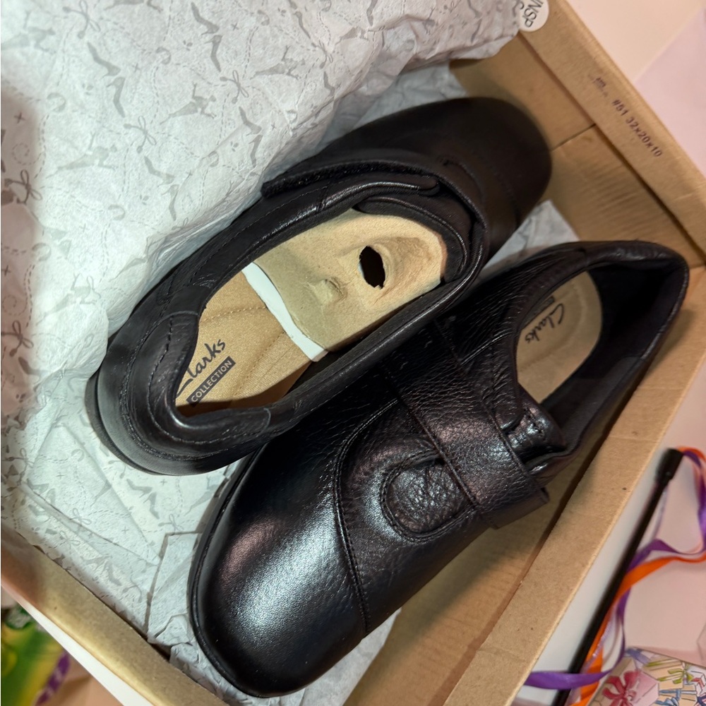 Clarks Black Leather Dress Shoes